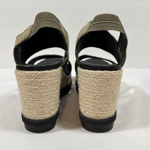 Sorel Black and Tan Wedge Sandals - Picture 5 of 10